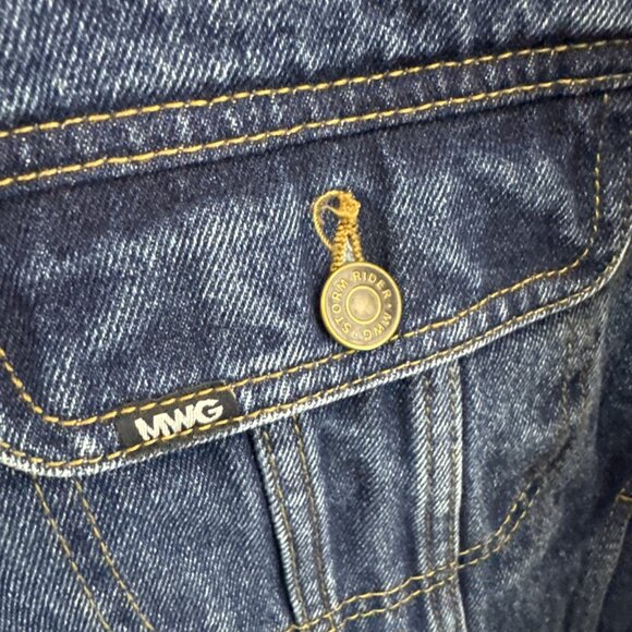 Vintage MWG Storm Rider Jean Denim Jacket Men L Trucker - Picture 4 of 8